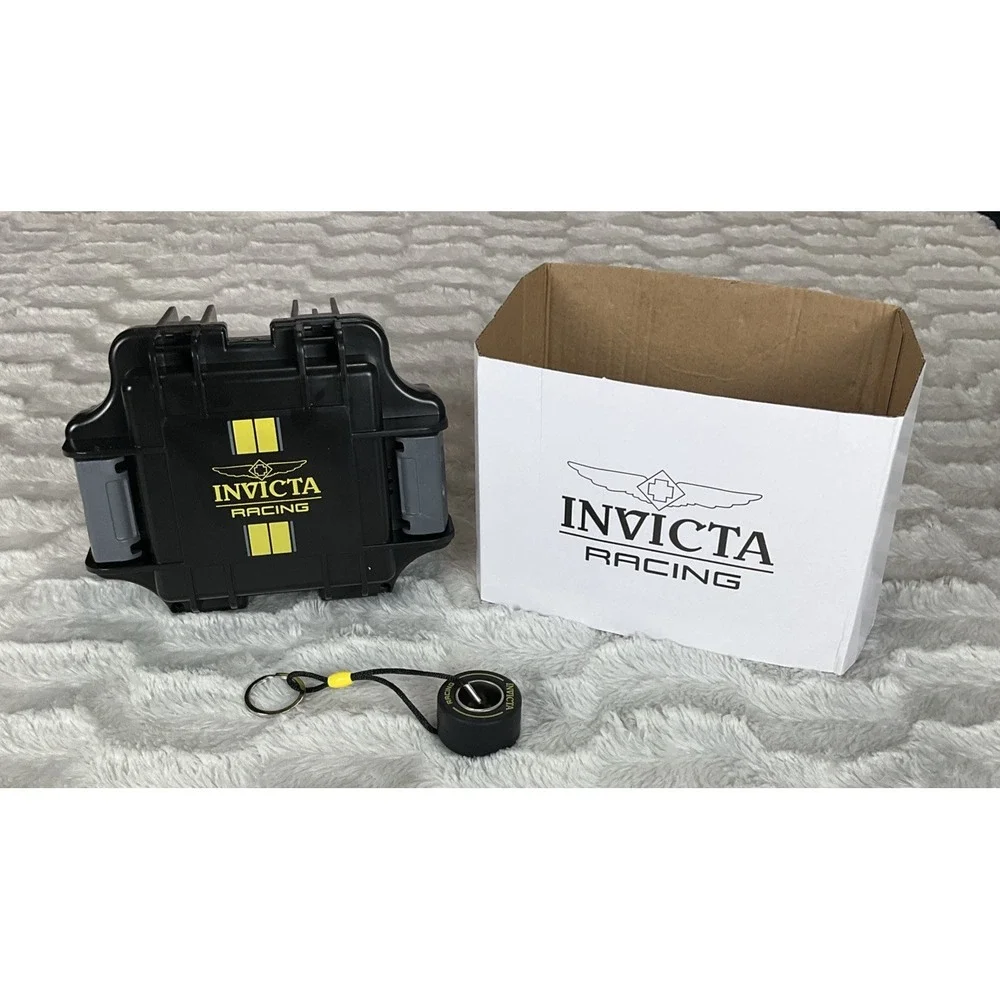 Invicta Authentic Racing Single Slot Hard Case Lock Watch Box New Without Box